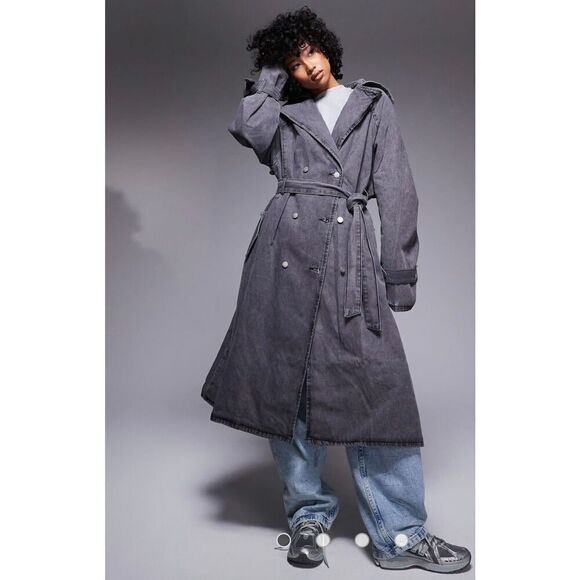 New!!! ASOS| Denim| Maxi| Trench - Picture 1 of 12